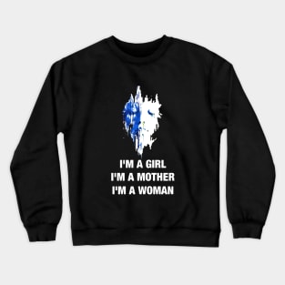 Im A Girl Im A Mother Im A Woman Mother Tattoo Crewneck Sweatshirt